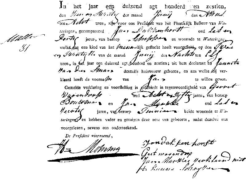 18160624 geb akte 31 Jan zv J Dakkenhorst - J vd Sman